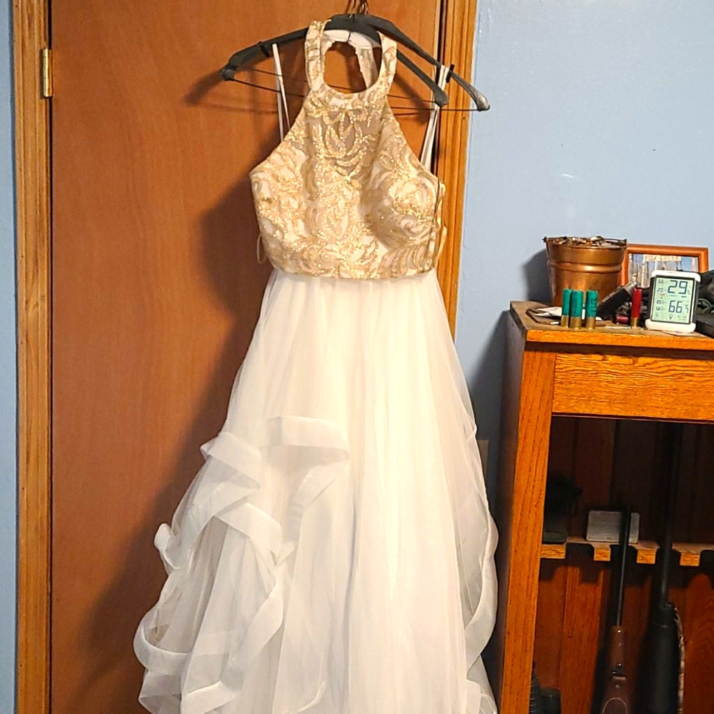 Two piece prom dress